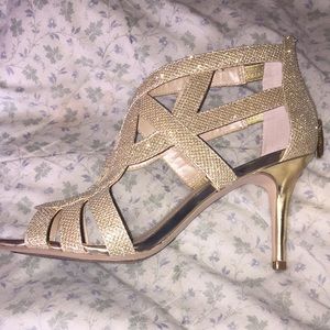 Marc Fisher 4 inch heels gold